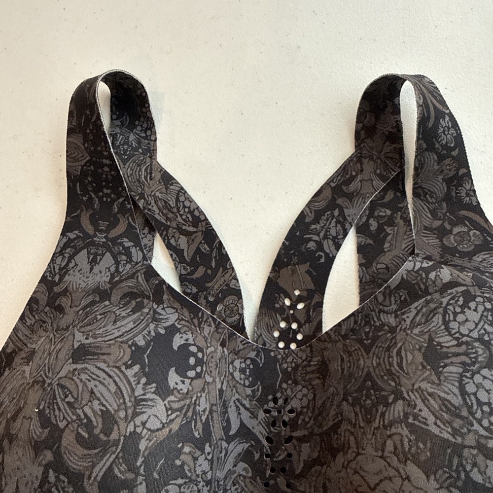 victoria secret Victoria Sport Bra Angel Max Sz 32D Paisley Floral Black - Picture 7 of 9